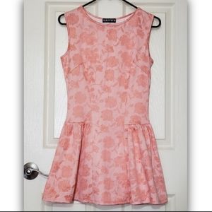 Women's dress Mini orange dress fit flare cute dre
